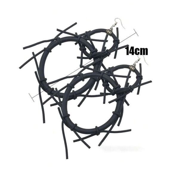 Spike Thorn Look Statememt Earrings - Picture 5 of 6